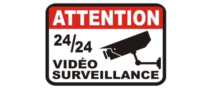 Autocollant alarme vidéo surveillance maison sticker propriété télé surveillance 